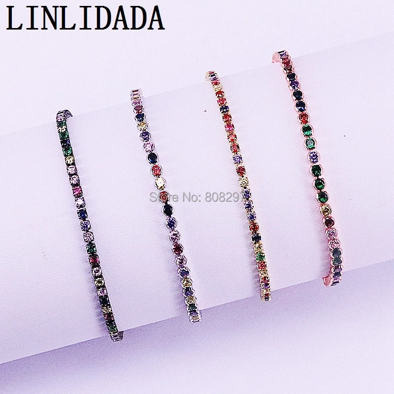 20Pcs Charm Micro Pave Multi-color Cz Zircon Adjustable Link Chain Bracelet For Jewelry Making
20Pcs Charm Micro Pave Multi-color Cz Zircon Adjustable Link Chain Bracelet For Jewelry Making