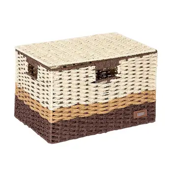 Straw Weaving Storage Basket Desktop Japanese Fabric Service Container with Cover Toy Snacks Sundries Box #CW
Straw Weaving Storage Basket Desktop Japanese Fabric Service Container with Cover Toy Snacks Sundries Box #CW