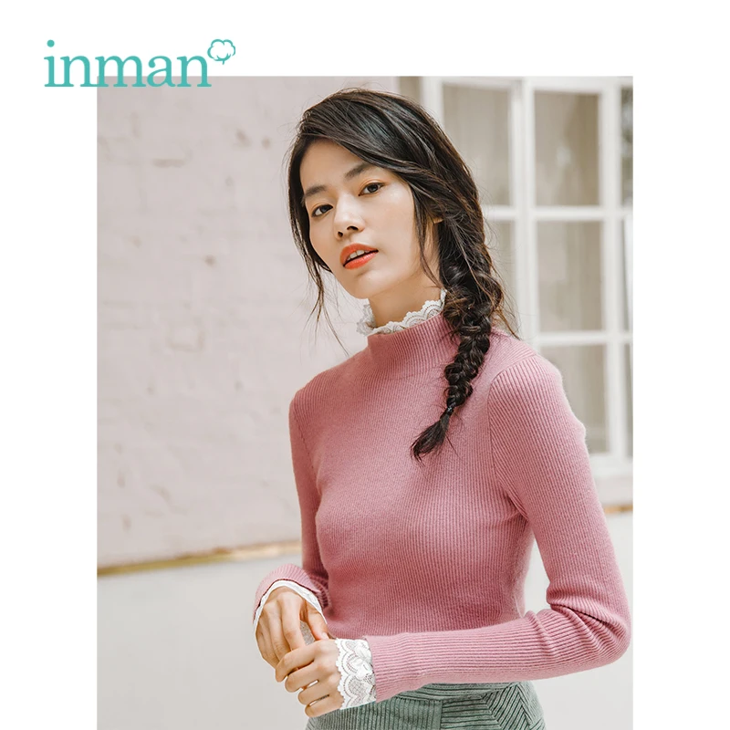 INMAN Winter Keep Warm High Neck Elegant Retro Style Lace Decoration Women Pullover Sweater
INMAN Winter Keep Warm High Neck Elegant Retro Style Lace Decoration Women Pullover Sweater