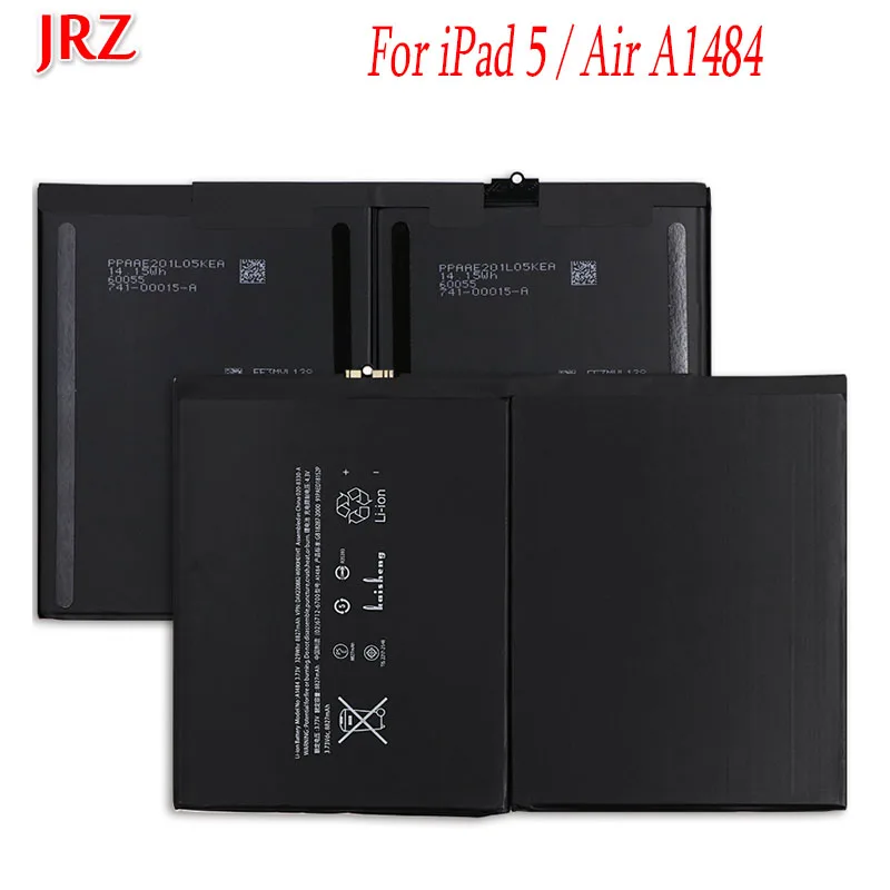 JRZ 8827mAh For iPad 5/ Air Tablet Battery A1484 A1474 1475 For iPad 5 /Air Replacement Laptop Batteries
JRZ 8827mAh For iPad 5/ Air Tablet Battery A1484 A1474 1475 For iPad 5 /Air Replacement Laptop Batteries