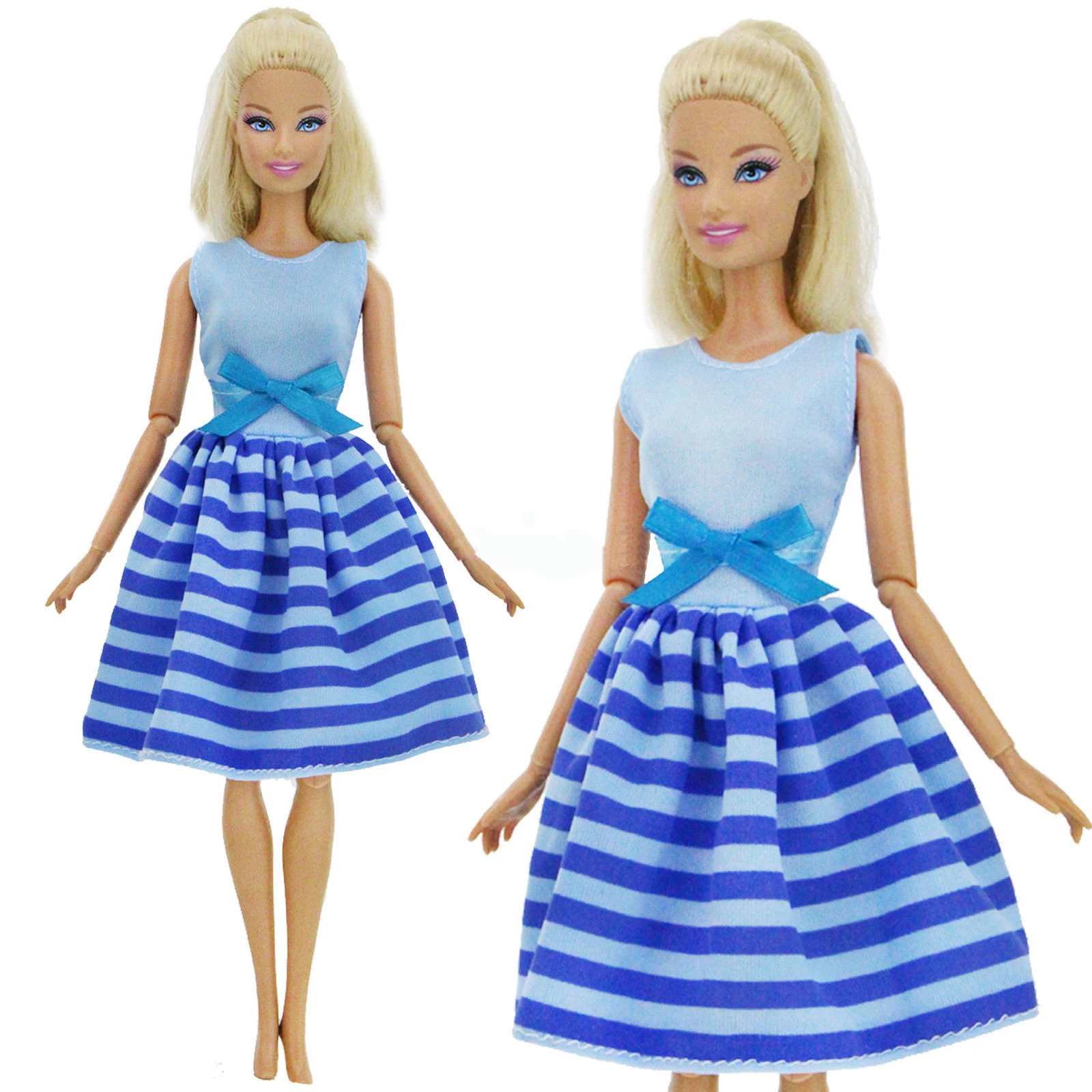 Lovely Summer Striped Mini Dress With Bowknot Gown Party Skirt Daily Doll Accessories Clothes for Barbie Doll Girl Dollhouse Toy
Lovely Summer Striped Mini Dress With Bowknot Gown Party Skirt Daily Doll Accessories Clothes for Barbie Doll Girl Dollhouse Toy