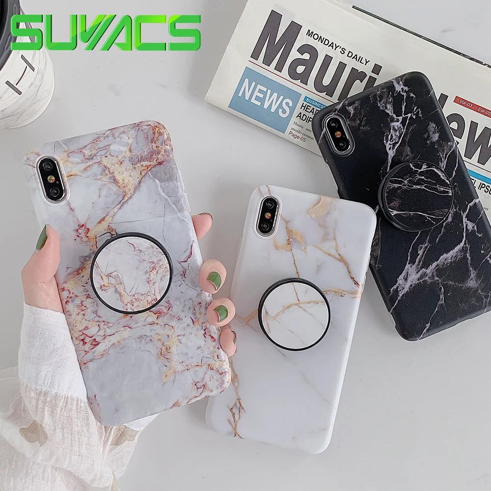 SUYACS Marble Flexible Kickstand Holder Case For iPhone XR XS Max X 8 7 Plus 6 6S Plus Full Body Soft IMD Phone Back Cover Hot
SUYACS Marble Flexible Kickstand Holder Case For iPhone XR XS Max X 8 7 Plus 6 6S Plus Full Body Soft IMD Phone Back Cover Hot