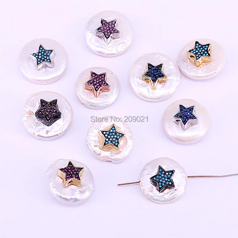10Pcs New Arrival Fashion Coin Shape Freshwater Pearl Spacer Connector Beads Jewelry Findings
10Pcs New Arrival Fashion Coin Shape Freshwater Pearl Spacer Connector Beads Jewelry Findings