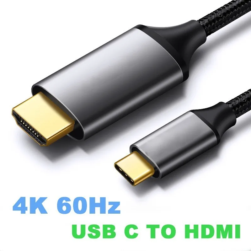 USB Type C к Hdmi кабель для Samsung Huawei Mate 20 Macbook iPad подключение ТВ 4K 60Hz 2 м провод Adatper Usb c тип