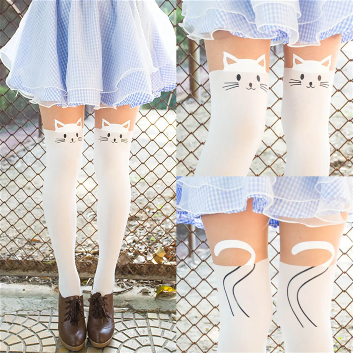Cute Cat Bunny Stockings Women Lolita Cartoon Pantyhose Letter Print Pattern Tights Fake High Patchwork Stocking Cosplay Tights
Cute Cat Bunny Stockings Women Lolita Cartoon Pantyhose Letter Print Pattern Tights Fake High Patchwork Stocking Cosplay Tights