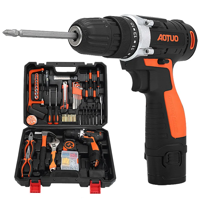 Power Tools 12V Lithium Battery Charging Drill Multifunction Household Rechargeable Hand Drill Electric Screwdriver Single speed
Power Tools 12V Lithium Battery Charging Drill Multifunction Household Rechargeable Hand Drill Electric Screwdriver Single speed