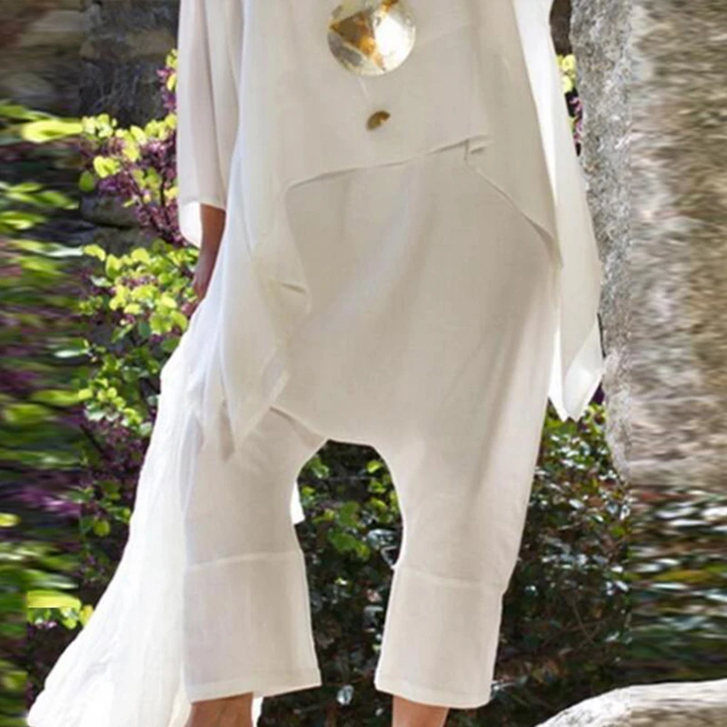 Oversize pants women Drop-Crotch High Waist Cotton And Linen Trousers Wide Leg Harem Pants
Oversize pants women Drop-Crotch High Waist Cotton And Linen Trousers Wide Leg Harem Pants