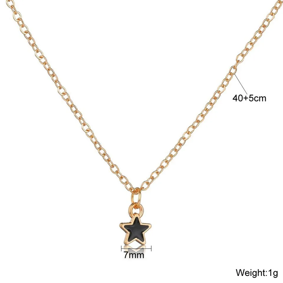 YANGQI 2019 Cute Black Star Pendant Necklace For Women Handmade Fashion Romantic Necklace Trendy Wedding Jewelry Gold Color
YANGQI 2019 Cute Black Star Pendant Necklace For Women Handmade Fashion Romantic Necklace Trendy Wedding Jewelry Gold Color