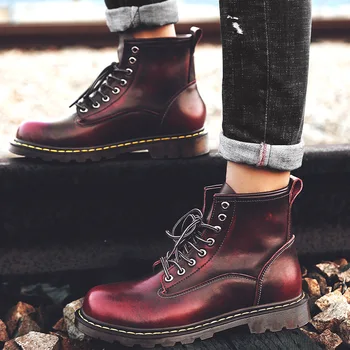 Fashion Leisure Men Chelsea Boots Ankle Round Toe Lace-Up Vintage Motorcycle Boots Casual Solid Cross-tied British Style Shoes
Fashion Leisure Men Chelsea Boots Ankle Round Toe Lace-Up Vintage Motorcycle Boots Casual Solid Cross-tied British Style Shoes