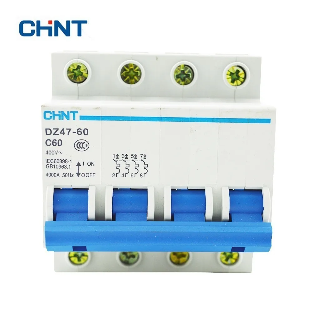 CHINT Mini Circuit Breaker 60A DZ47-60 4P C60 Air Switch Household Short Circuit Protector MCB
CHINT Mini Circuit Breaker 60A DZ47-60 4P C60 Air Switch Household Short Circuit Protector MCB