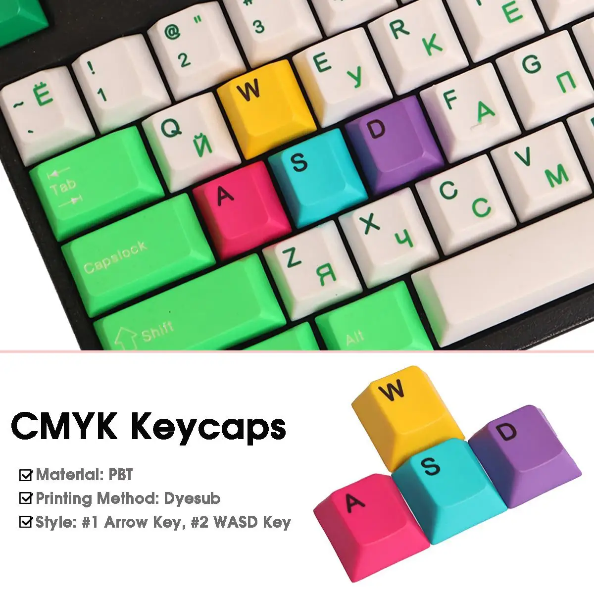 LEORY 4Pcs a Set OEM Profile PBT Dyesub Keycaps CMYK Color WASD Arrow Key Direction Keycap Set - Arrow Key
LEORY 4Pcs a Set OEM Profile PBT Dyesub Keycaps CMYK Color WASD Arrow Key Direction Keycap Set - Arrow Key