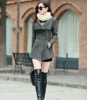 Winter Women Temperament Stand-Collar Warm Woolen Jackets Coats Female Casual Clothing Fashion Women Slim Overcoat
Winter Women Temperament Stand-Collar Warm Woolen Jackets Coats Female Casual Clothing Fashion Women Slim Overcoat