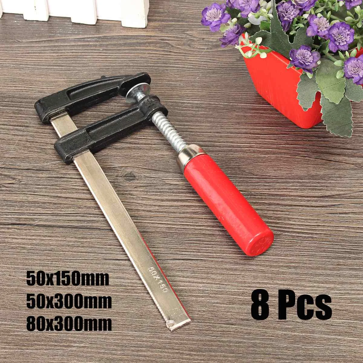 8pcs F Shape Clamp Set 50x150/50x300/80x300mm Folder Woodworking Clip Device Kit Multi-functional Woodworking Clamps Tool Set
8pcs F Shape Clamp Set 50x150/50x300/80x300mm Folder Woodworking Clip Device Kit Multi-functional Woodworking Clamps Tool Set