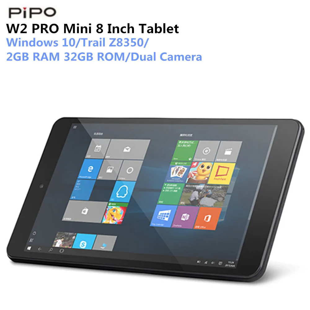 

Pipo W2 PRO Tablet PC 8 Inch Windows 10 Intel Cherry Trail Z8350 Quad Core 1.44GHz 2GB RAM 32GB ROM Dual Camera 1920 X 1200IPS