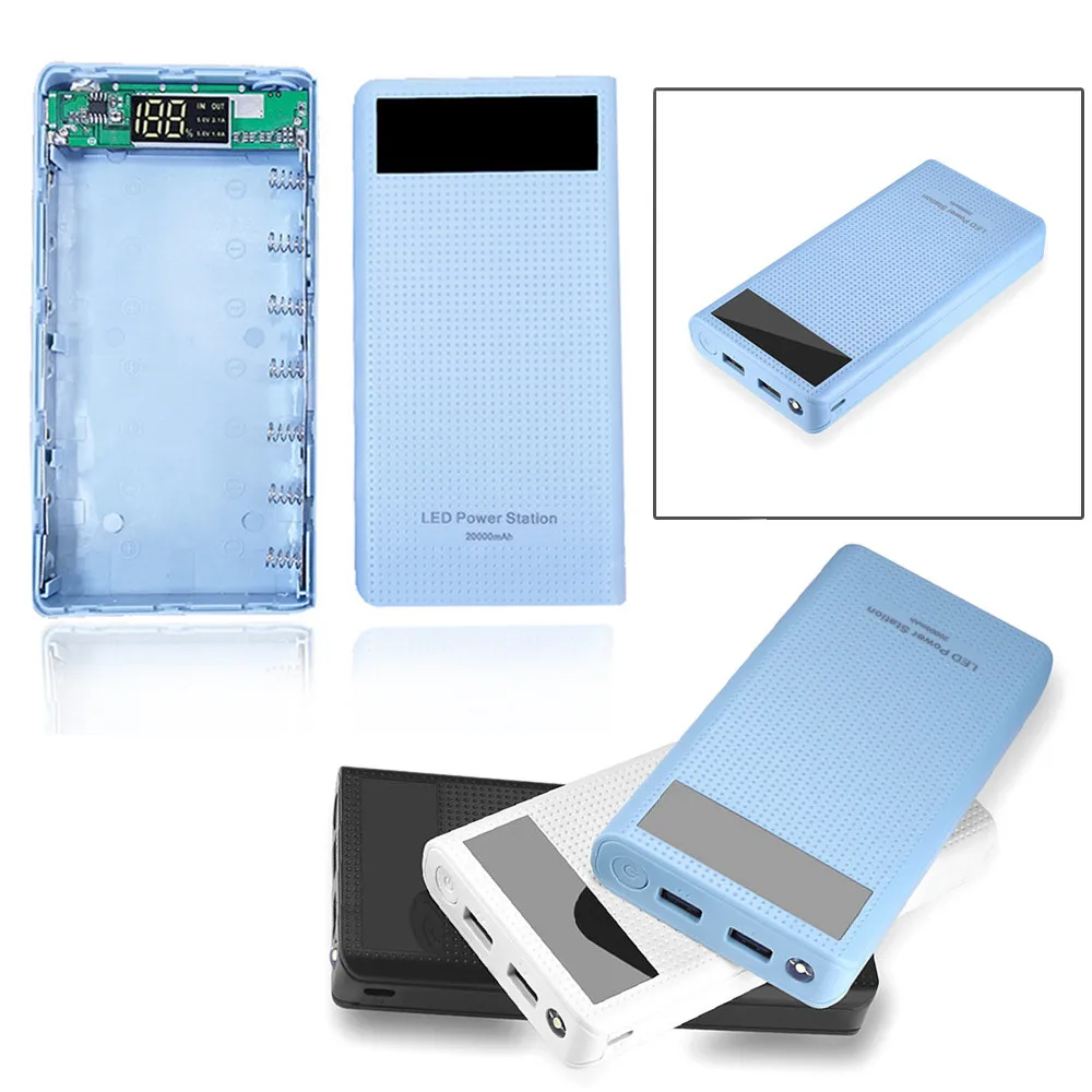 5V 2.1A 2 USB 7X 18650 DIY Mobile Power Bank Case Kit Battery Charger Box Case Mobile Phone Chargers Batteries not included
5V 2.1A 2 USB 7X 18650 DIY Mobile Power Bank Case Kit Battery Charger Box Case Mobile Phone Chargers Batteries not included
