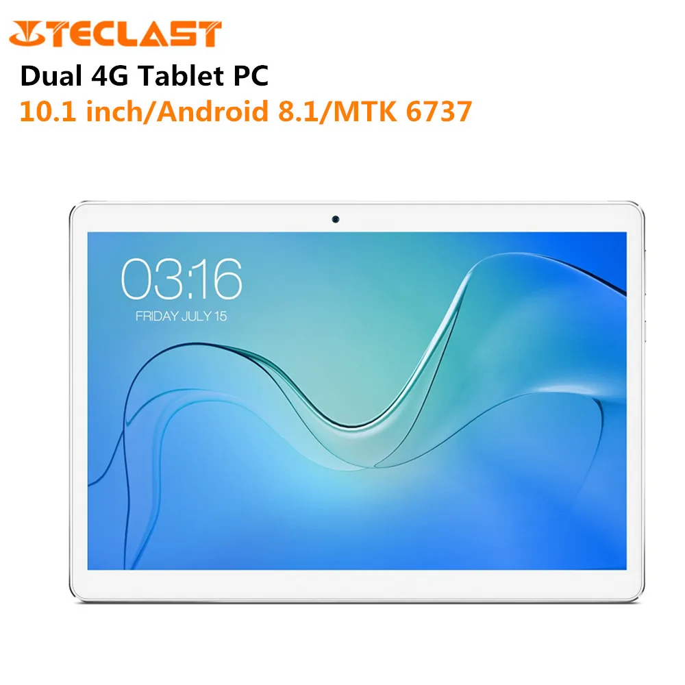 

Teclast P10 4G Phablet 10.1 inch Android 8.1 MTK 6737 Quad Core 2GB RAM 16GB ROM 1280*800 GPS Dual Band 2G/3G Network Tablet PC