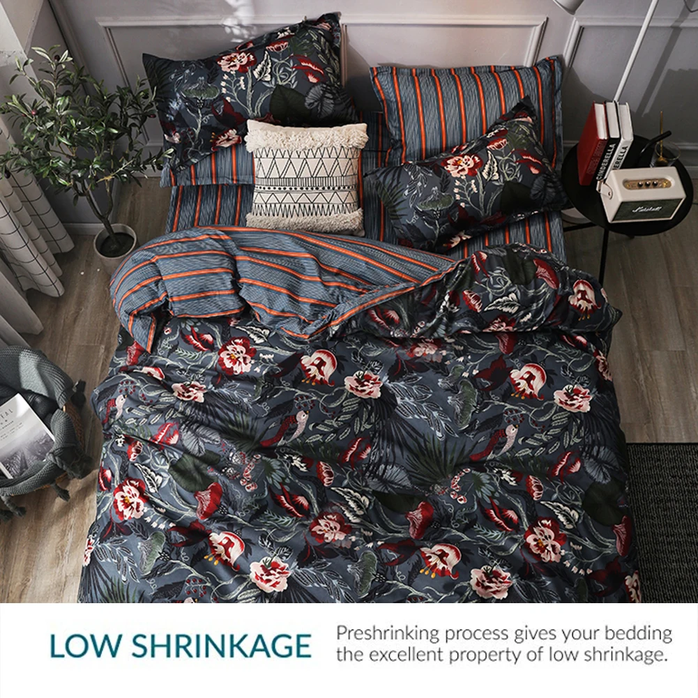 EBEIZZI Duvet Cover Queen Reversible Set Luxury Floral Stripe Inside Zipper Closure Printed Bedding Sets 3PCS
EBEIZZI Duvet Cover Queen Reversible Set Luxury Floral Stripe Inside Zipper Closure Printed Bedding Sets 3PCS