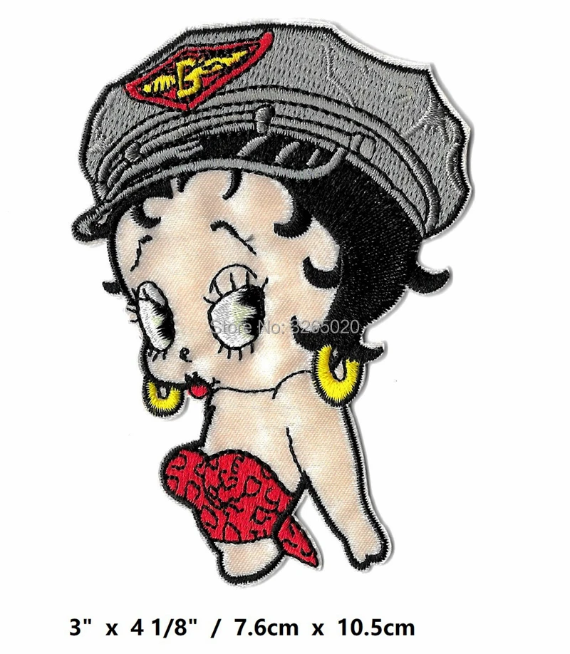 4" Betty Boop Air Force Movie TV Show Series Embroidered iron on patches badge for clothing children's daycartoon girls
4" Betty Boop Air Force Movie TV Show Series Embroidered iron on patches badge for clothing children's daycartoon girls