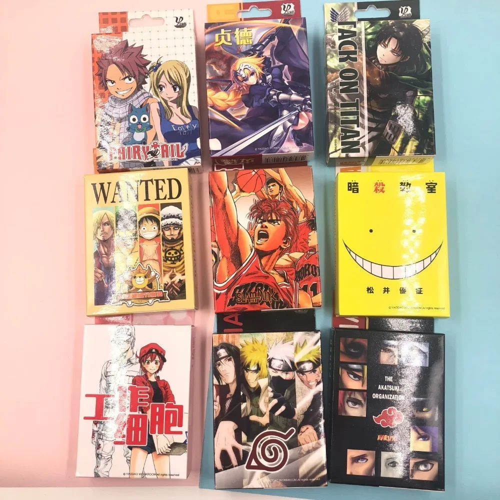 Настольная игра/Hataraku Saibou/Fairytail/ Demon Slayer/Slam Dunk /Fate набор для покера в мультяшном