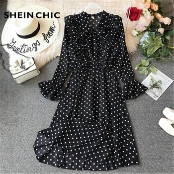 2019 New Spring Summer Polka Dot Long Dress Boho Chic V-neck Chiffon Women Dress Ruffles Flare Sleeve Vestido
2019 New Spring Summer Polka Dot Long Dress Boho Chic V-neck Chiffon Women Dress Ruffles Flare Sleeve Vestido