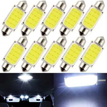 10Pcs Festoon 41mm 12V C5W Car COB LED Light Reading Dome Map Bulb Xenon White Double-tip COB Led Reading Light
10Pcs Festoon 41mm 12V C5W Car COB LED Light Reading Dome Map Bulb Xenon White Double-tip COB Led Reading Light