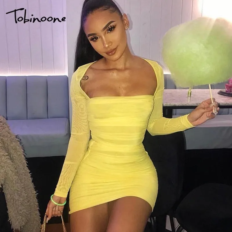 Tobinoone long sleeve mesh dress see-through paychwork bodycon sexy lace up dress 2018 women slash neck bandage fashion dress
Tobinoone long sleeve mesh dress see-through paychwork bodycon sexy lace up dress 2018 women slash neck bandage fashion dress