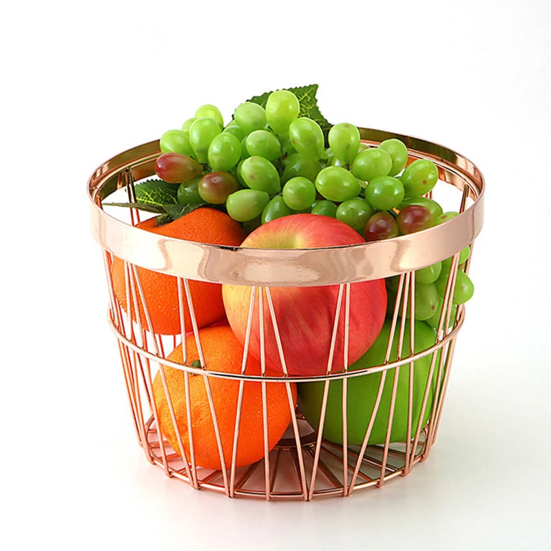 Nordic Simple Fruit Basket Stainless Steel Storage Basket Fruit Holder Rose Gold Display Bowl Vegetable Table Rack Decoration
Nordic Simple Fruit Basket Stainless Steel Storage Basket Fruit Holder Rose Gold Display Bowl Vegetable Table Rack Decoration