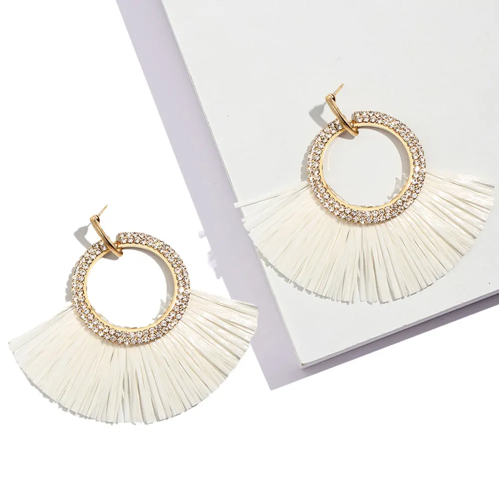 Flatfoosie Bohemian Raffia Drop Earrings For Women Fashion Ethnic Round Geometric Tassel Dangle Earring 2019 New Vintage Jewelry
Flatfoosie Bohemian Raffia Drop Earrings For Women Fashion Ethnic Round Geometric Tassel Dangle Earring 2019 New Vintage Jewelry