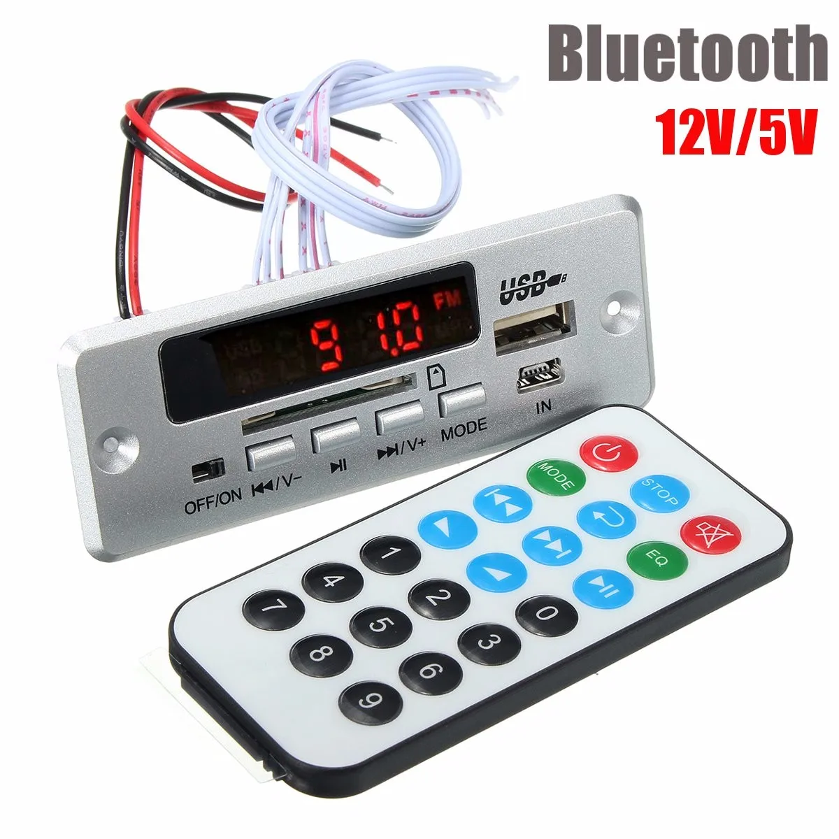 New Arrival Universal Car LED USB AUX FM bluetooth MP3 Decode Board Radio Amplifier Remote Digital to Analog Converter DC12V/5V
New Arrival Universal Car LED USB AUX FM bluetooth MP3 Decode Board Radio Amplifier Remote Digital to Analog Converter DC12V/5V