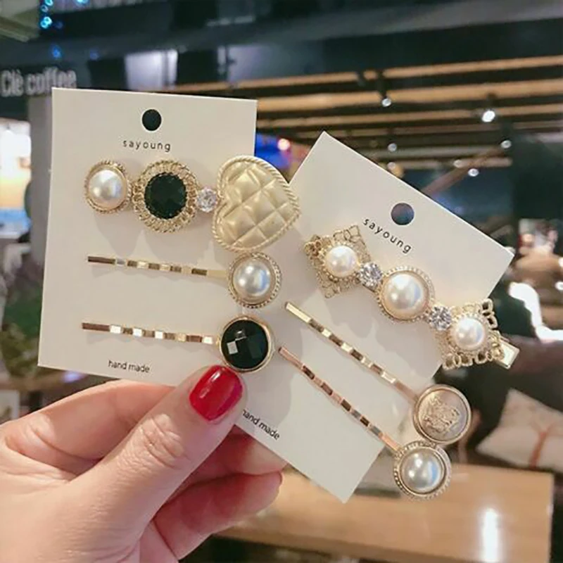 3PCS Ladies Girl Elegant Pearl Crystal Hair Clip Side Snap Barrette Bobby Hairpins Women Fashion Headwear Lovely Gifts New 2019
3PCS Ladies Girl Elegant Pearl Crystal Hair Clip Side Snap Barrette Bobby Hairpins Women Fashion Headwear Lovely Gifts New 2019