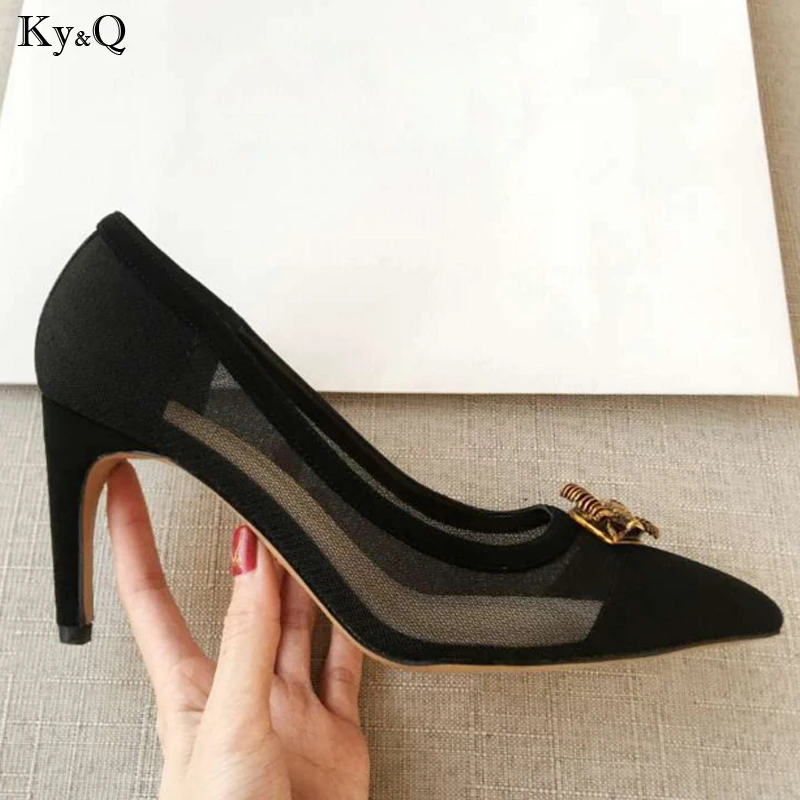Spring New 2019 Ladies Fashion Pointed Metal Comfortable Decorative Eyes Shallow Mouth Fine With Mesh Casual High Heels 5-8cm
Spring New 2019 Ladies Fashion Pointed Metal Comfortable Decorative Eyes Shallow Mouth Fine With Mesh Casual High Heels 5-8cm