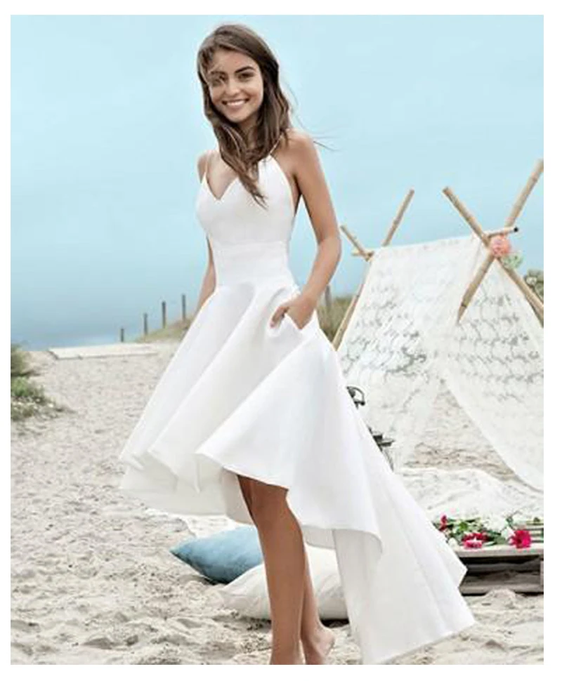 Spaghetti Strap Brise Gowns High Low Beach Wedding Dresses 2019 Cheap Spring Summer Wedding Gowns
Spaghetti Strap Brise Gowns High Low Beach Wedding Dresses 2019 Cheap Spring Summer Wedding Gowns