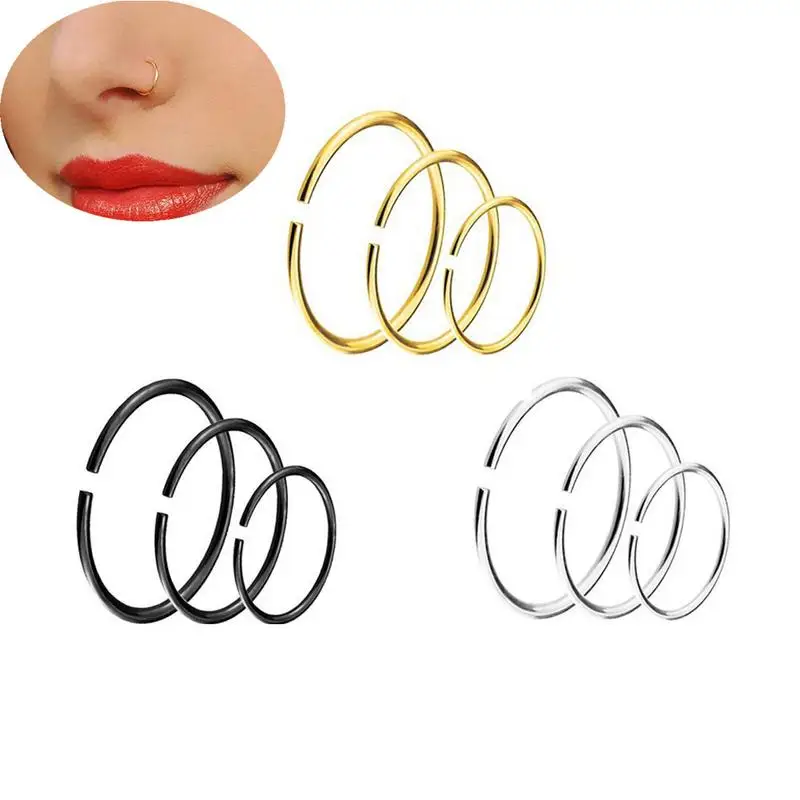 9pcs/set Human Puncture Stainless Steel C-shaped Nose Ring 6/8/10mm9 Piece Set Simple Nose Nail Lip Ring Earrings Universal
9pcs/set Human Puncture Stainless Steel C-shaped Nose Ring 6/8/10mm9 Piece Set Simple Nose Nail Lip Ring Earrings Universal