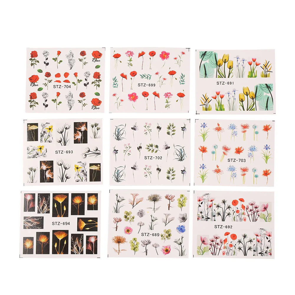 40pcs Nail Stickers Water Transfer Tattoo Flower Pattern Manicure Nail Decorations Stickers on Nails
40pcs Nail Stickers Water Transfer Tattoo Flower Pattern Manicure Nail Decorations Stickers on Nails