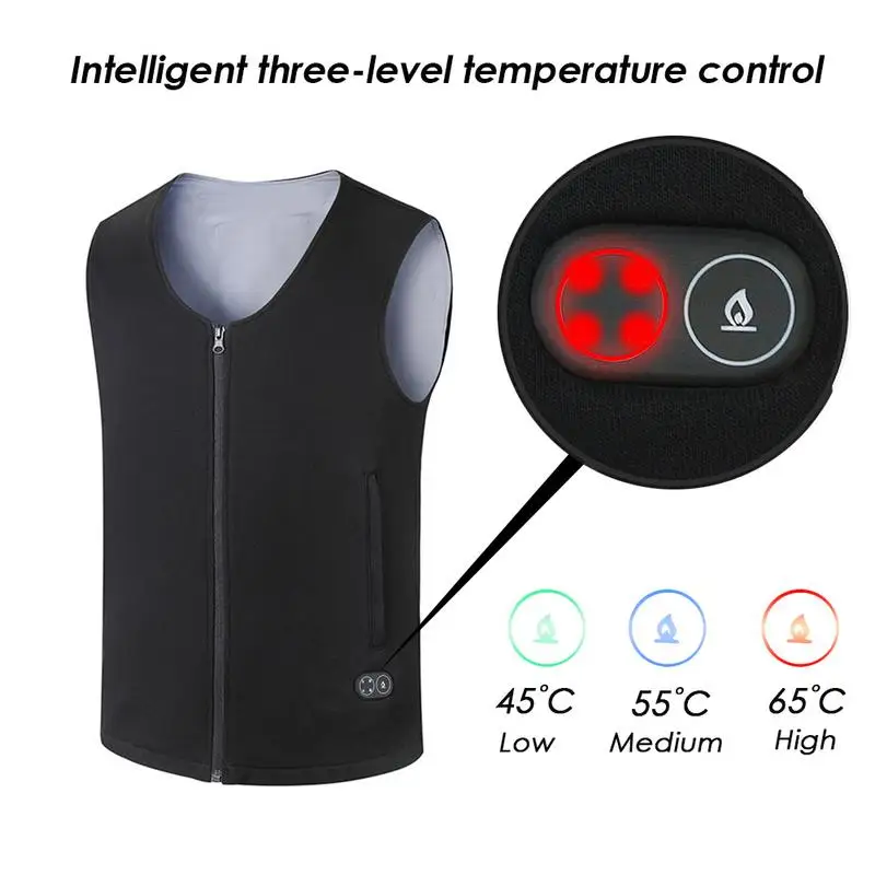 Управляемая интеллектуальная нагревательная куртка с USB зарядкой теплый жилет