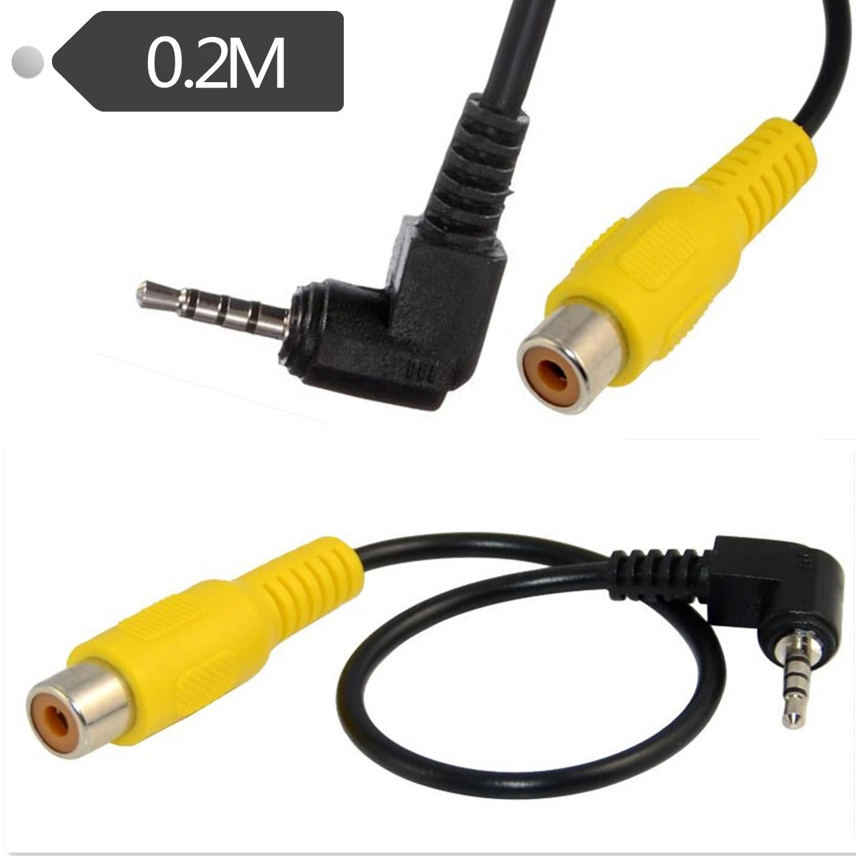 AABB-2pcs 2.5mm Stereo Male to RCA Female Adapter Cable for Car DVR Camcorder GPS, etc
AABB-2pcs 2.5mm Stereo Male to RCA Female Adapter Cable for Car DVR Camcorder GPS, etc