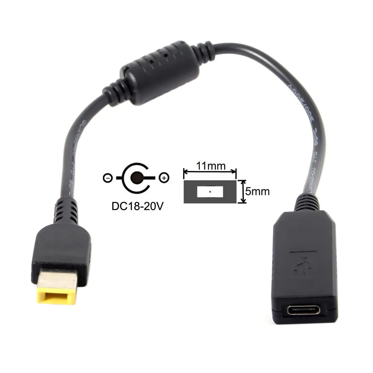 Jimier Type C USB 3.1 USB-C to Rectangle 11.0*5.0mm Power Plug PD Emulator Trigger Charge Cable for Lenovo ThinkPad X1 Carbon
Jimier Type C USB 3.1 USB-C to Rectangle 11.0*5.0mm Power Plug PD Emulator Trigger Charge Cable for Lenovo ThinkPad X1 Carbon