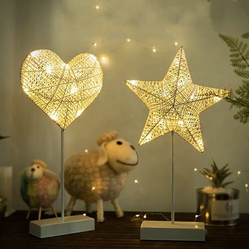 Mrosaa 40cm Star Heart Shape Grass Rattan Woven LED Night Light Battery Powered Girls Bedroom Decorative Table Lamp Best Gifts
Mrosaa 40cm Star Heart Shape Grass Rattan Woven LED Night Light Battery Powered Girls Bedroom Decorative Table Lamp Best Gifts