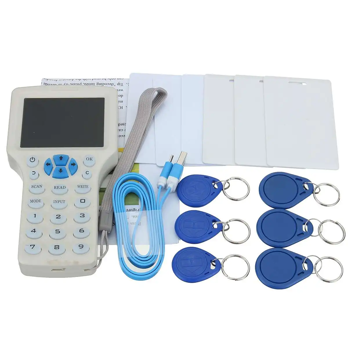 Safurance 10 Frequency RFID Copy Encrypted NFC Smart ID/IC Card Reader Writer With 6 Keyfbob and 6 Card
Safurance 10 Frequency RFID Copy Encrypted NFC Smart ID/IC Card Reader Writer With 6 Keyfbob and 6 Card