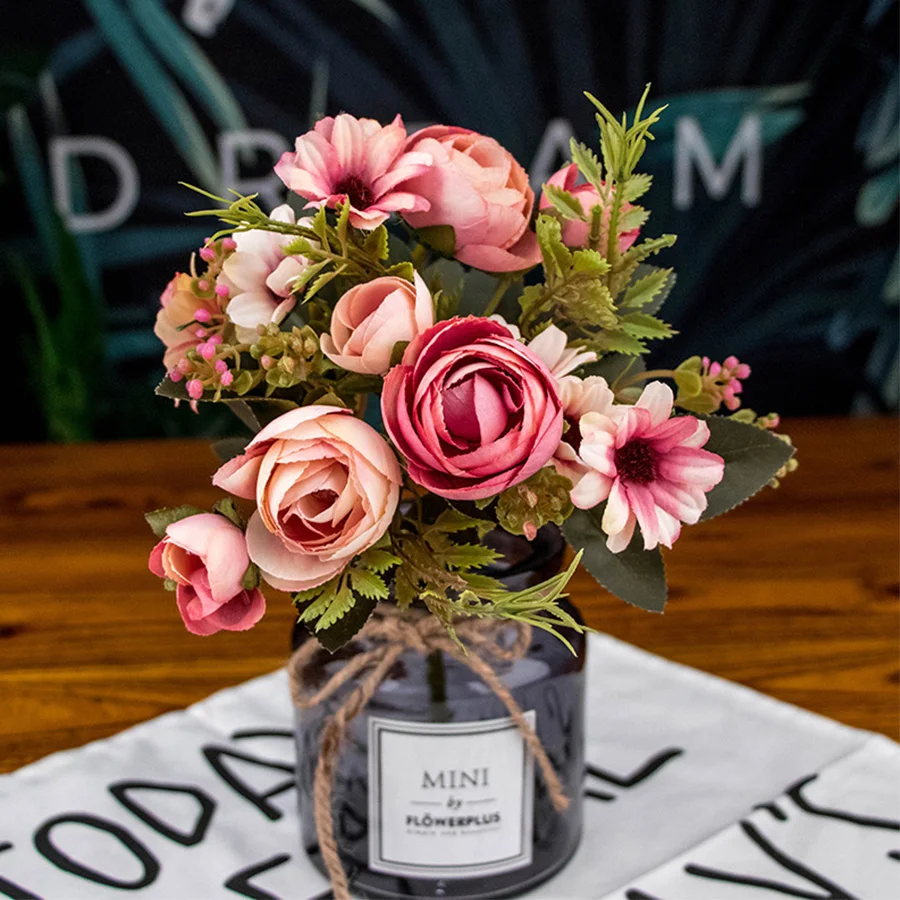 Autumn Fake Tea Rose Silk Flower Fall Gerbera Daisy Artificial Plastic Flower for Wedding Home Accessories Decoration Room Decor
Autumn Fake Tea Rose Silk Flower Fall Gerbera Daisy Artificial Plastic Flower for Wedding Home Accessories Decoration Room Decor