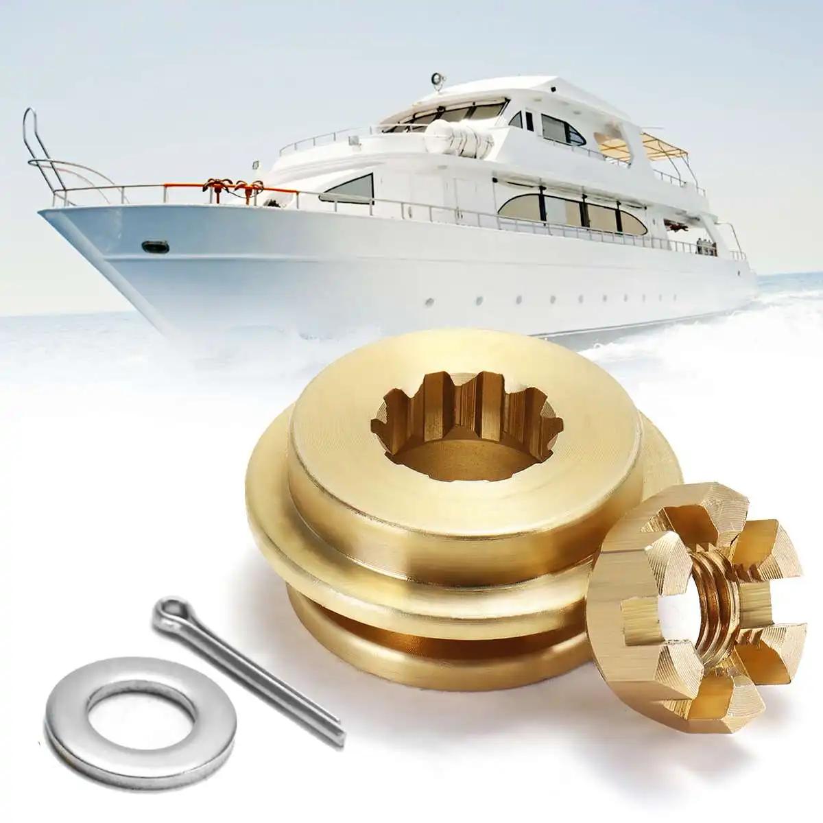 Propeller Hardware Kits Thrust Washer Spacer Nut Cotton Pin For Honda 25-30HP 10 Spline Tooth Marine Hardware Boat Accessories
Propeller Hardware Kits Thrust Washer Spacer Nut Cotton Pin For Honda 25-30HP 10 Spline Tooth Marine Hardware Boat Accessories