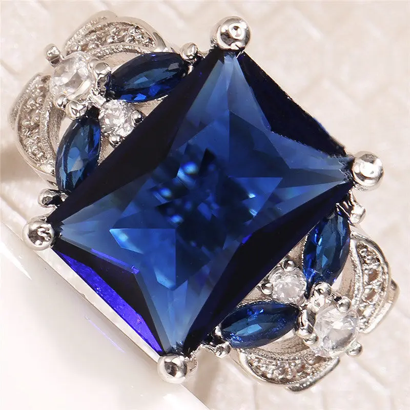 Natural Sapphire Zircon Diamond Engagement Close Ring for Women 925 Sterling Silver Color Multi Color Jewelry Deep Blue
Natural Sapphire Zircon Diamond Engagement Close Ring for Women 925 Sterling Silver Color Multi Color Jewelry Deep Blue
