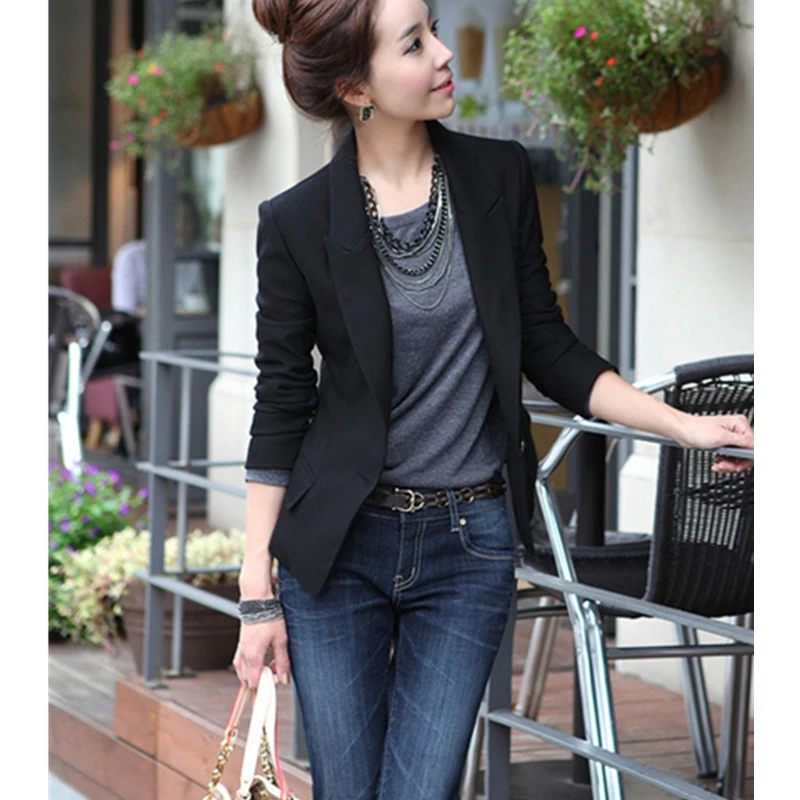 Casual Office Lady Fashion Women Single Button Slim Fit Blazer Suit Jacket Coat Outerwear Plus Size Blazers S-3XL
Casual Office Lady Fashion Women Single Button Slim Fit Blazer Suit Jacket Coat Outerwear Plus Size Blazers S-3XL