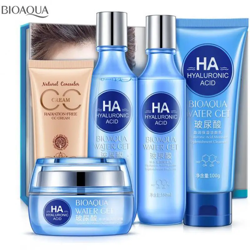 Bioaqua Skin Care Set Hyaluronic acid Face Cream Facial Cleanser Toner Lotion BB Cream Anti Wrinkle Anti Aging Skin Care Product
Bioaqua Skin Care Set Hyaluronic acid Face Cream Facial Cleanser Toner Lotion BB Cream Anti Wrinkle Anti Aging Skin Care Product