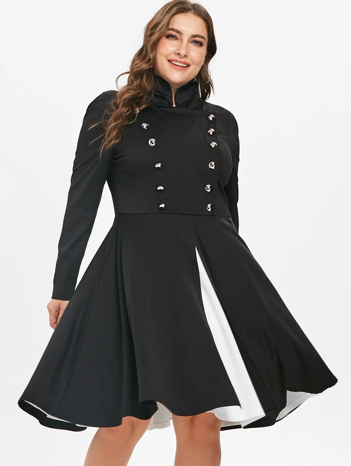 Spring Fall Winter Woman Midi Dress Stand Neck Slim Vestido Plus Size Halloween Fit And Flare Vintage Casual Evening Party Dress
Spring Fall Winter Woman Midi Dress Stand Neck Slim Vestido Plus Size Halloween Fit And Flare Vintage Casual Evening Party Dress