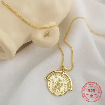 Korea Hot Style Pure 925 Sterling Silver for Women Delicate Fashion Gold Coins Pendant Necklace Jewelry
Korea Hot Style Pure 925 Sterling Silver for Women Delicate Fashion Gold Coins Pendant Necklace Jewelry