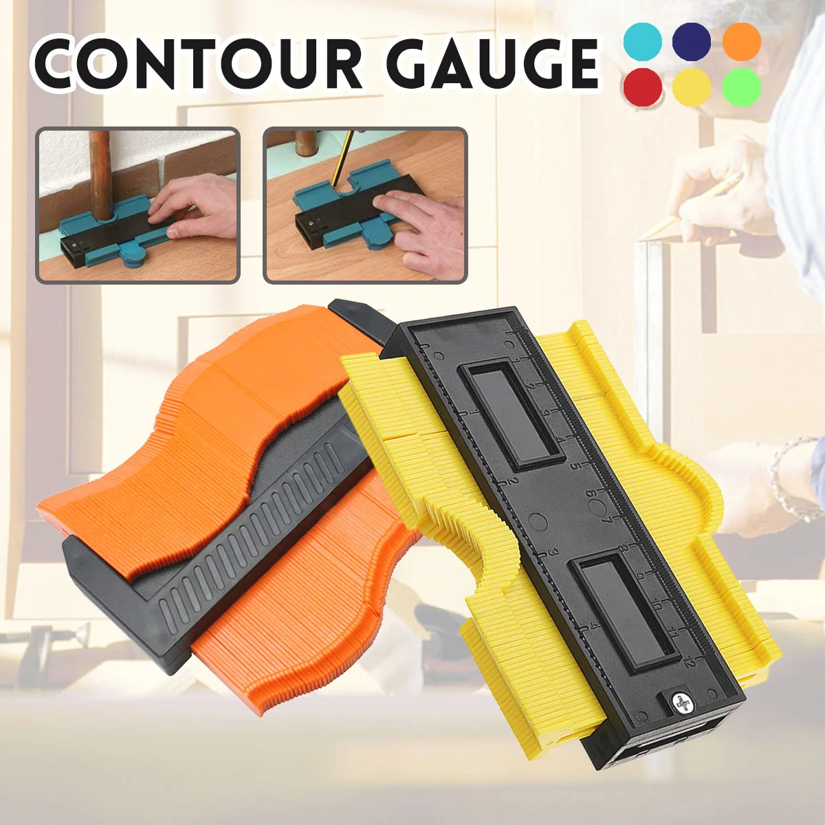ZEAST 5 Inch Contours Gauge Duplicator Profile Gauge Tiling Laminate Tiles Edge Shaping Wood Measure Ruler
ZEAST 5 Inch Contours Gauge Duplicator Profile Gauge Tiling Laminate Tiles Edge Shaping Wood Measure Ruler