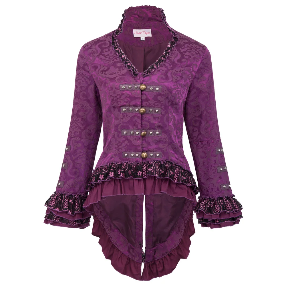 Retro Vintage medieval jacket ladies tops Autumn Winter steampunk gothic Victorian Corset Style Lace Embellished Jacquard Coat
Retro Vintage medieval jacket ladies tops Autumn Winter steampunk gothic Victorian Corset Style Lace Embellished Jacquard Coat