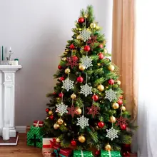 10pcs/lot Christmas Pendant Fake Snowflake Xmas Party Tree Decoration Pendant White Plastic Hanging Pendants New Year Ornaments 
10pcs/lot Christmas Pendant Fake Snowflake Xmas Party Tree Decoration Pendant White Plastic Hanging Pendants New Year Ornaments