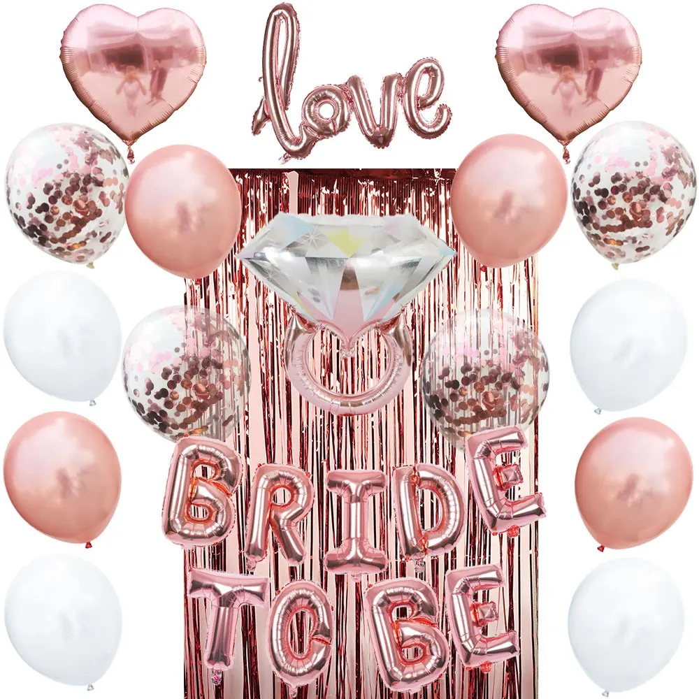 BRIDE in GOLD SILVER 32/" inch Foil Balloons Wedding Party Banner Decor Balloons